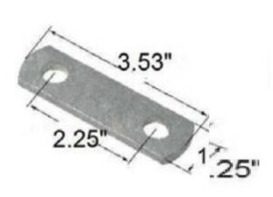 Shackles Strap Kit 2-1/4" Hole Ctr 1-1/4"W x 3-1/2"L (qty 4)